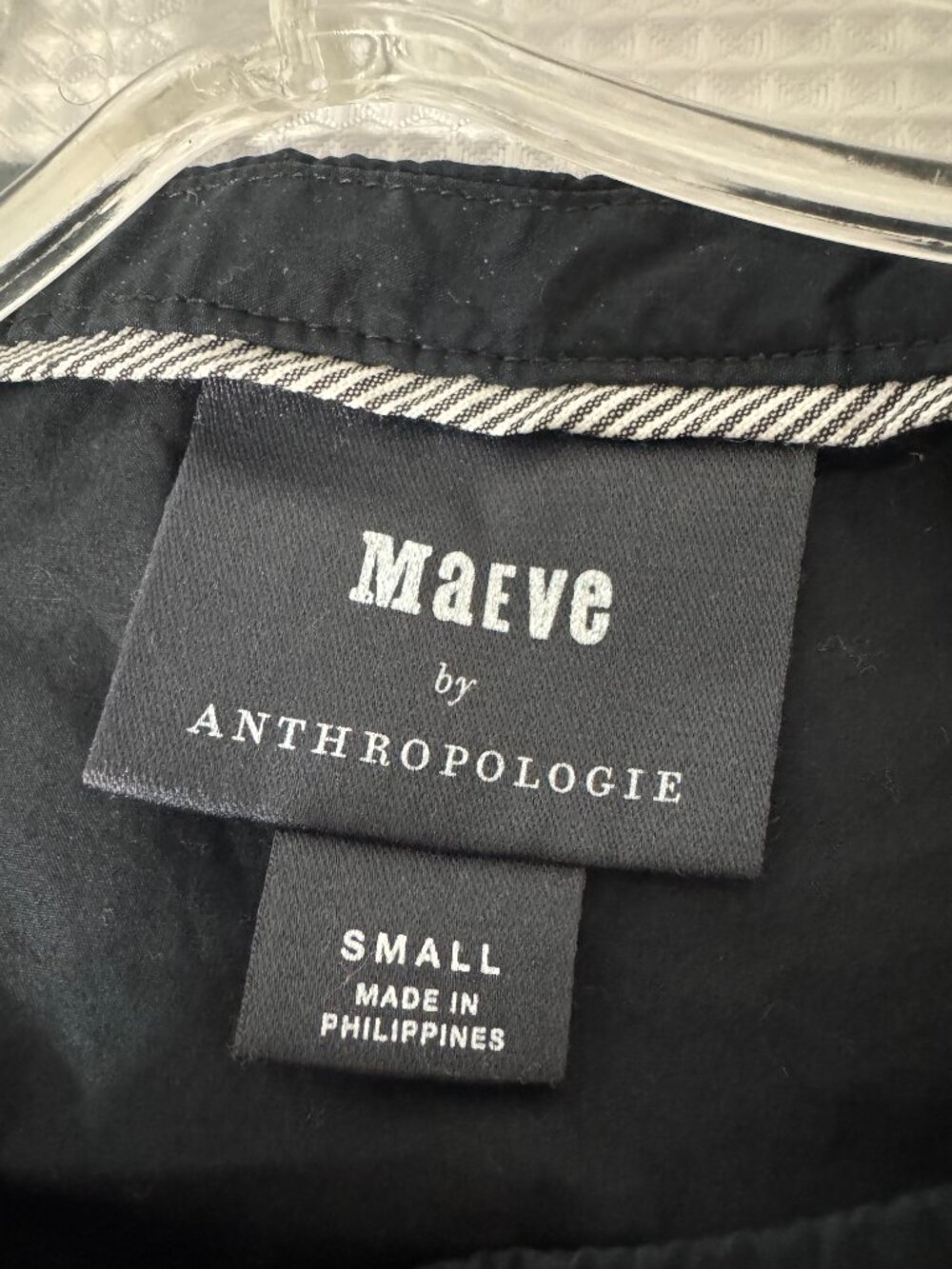 MAEVE BY ANTHROPOLOGIE Navy Cotton Peplum Top - Picture 3 of 7